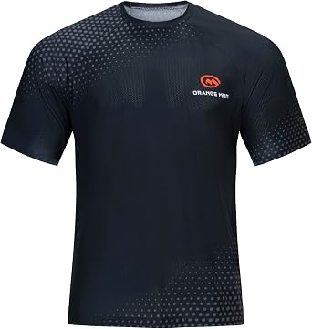 Orange Mud Black Tech T-Shirt Unisex Lightweight Moisture-Wicking Performance Tee for Running & Training