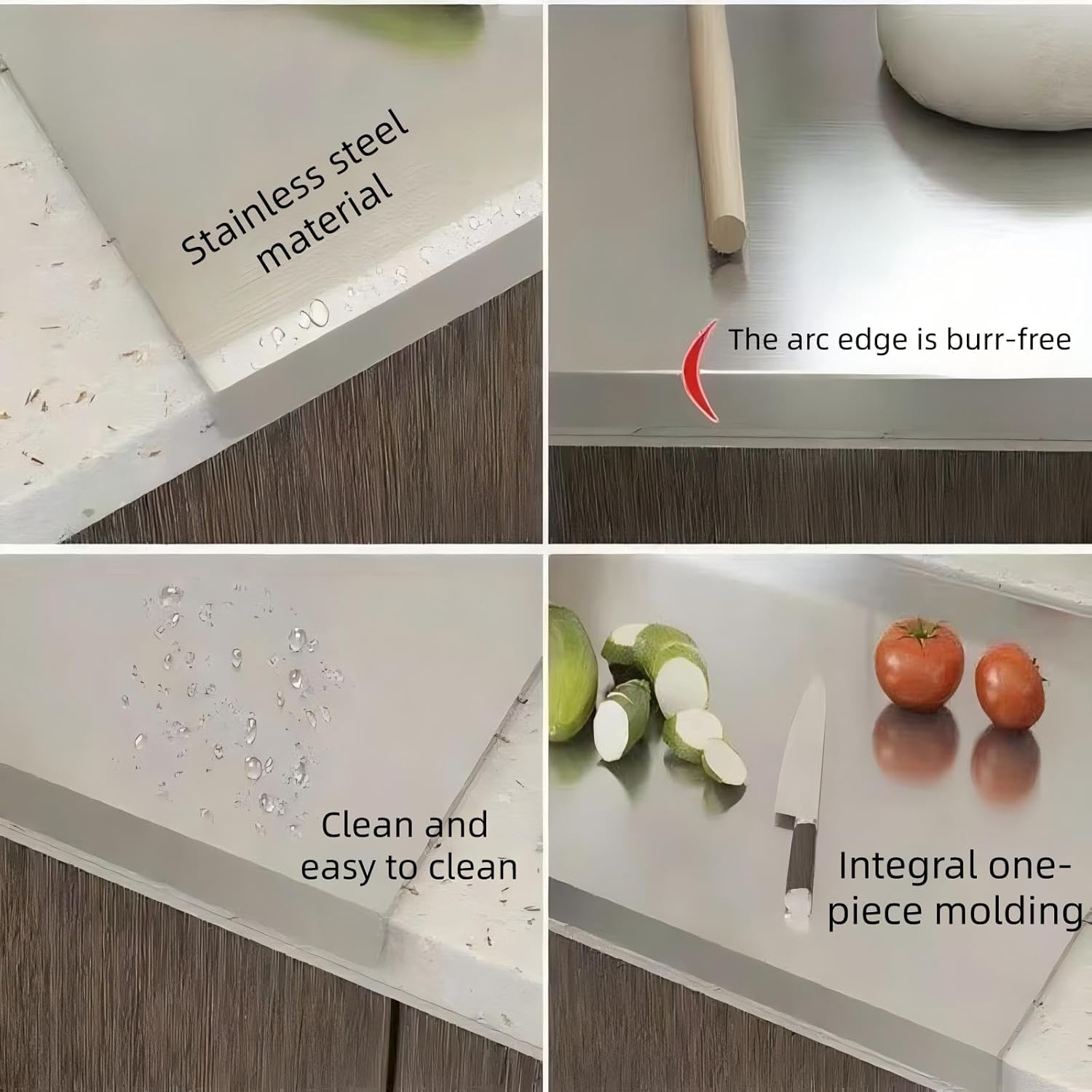 Large Stainless Steel Cutting Board,Suitable for Cutting Meat,Dicing,Vegetables,Fruits,Bread and Baking.ItIsConvenienttoClean,EasytoStoreandCan Be Washed in a Dishwasher ((19.7 * 19.7in))