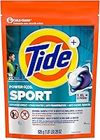 Vista 10 de Tide Power Pods - Cápsulas de detergente para ropa deportiva, 18 unidades, avanzado para sudor + combatiente de manchas