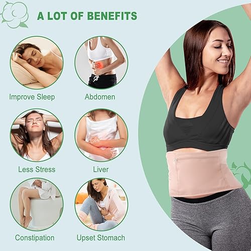 Miniatura 3 de DEROWN - Paquete de aceite de ricino para desintoxicación del hígado, menos lío, hecho de franela de algodón orgánico y pul impermeable, kit de