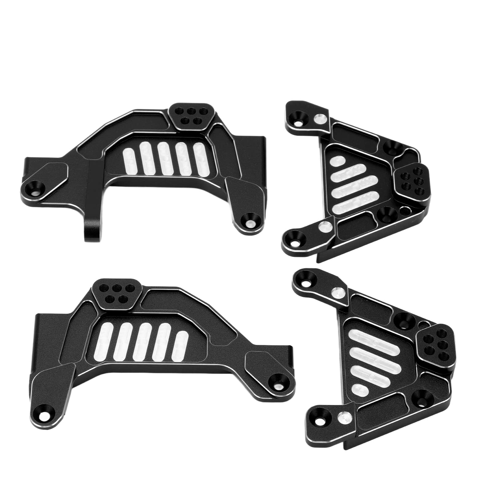 Wieże Amortyzatorów ze Stopu Aluminium CNC Wymienne Obręcze Amortyzatorów dla Axial 1/6 SCX6, Podwozie Samochodu RC Akcesoria do Ochrony Ciała (BLACK)