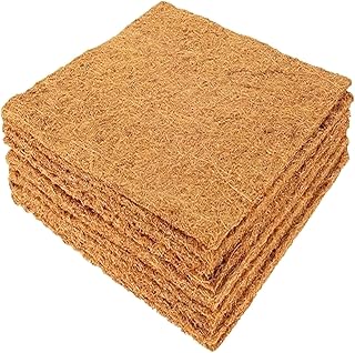 Chicken Nesting Pads 6Pcs 12" Washable Cuttable Coir Chicken Laying Pads Replacement Natural & Comfortable for Chick Coop Nesting Box for Coop