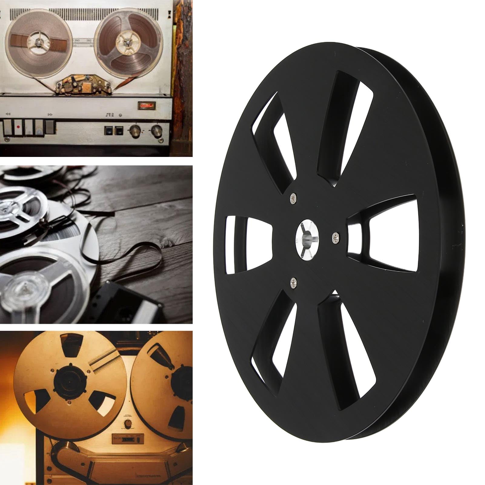 1/4 7 Aluminum Alloy Open Reel Audio Tape Empty Reel with 6 Holes for Recording Machine