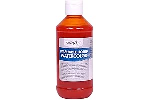 Handy Art Premium Washable Liquid Watercolor Paint - Yellow, 8oz