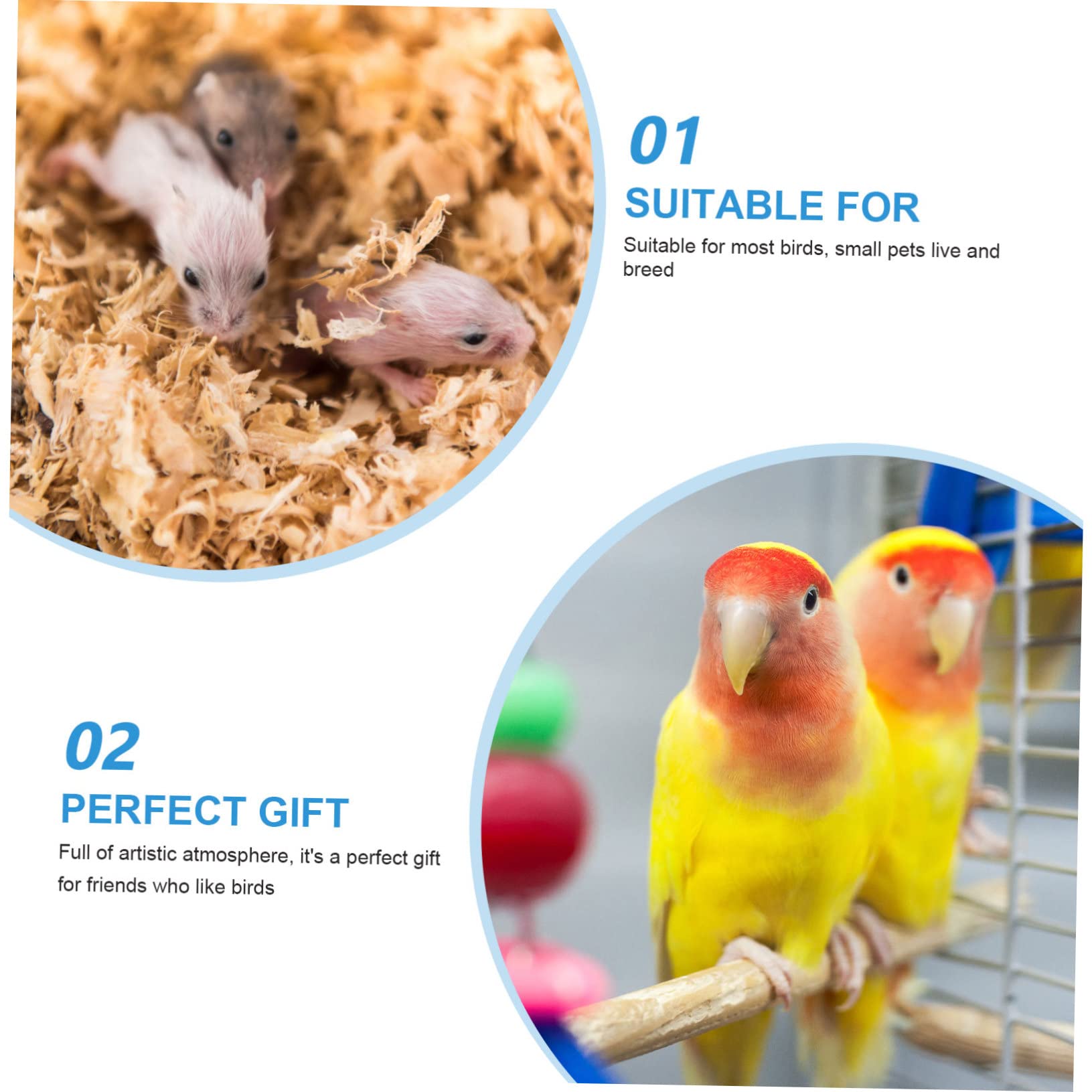 COLLBATH Vogelnest Kokosnuss Mit Leiter Natürliches Holzspielzeug Sicherer Ruheplatz Für Kleine Vögel Und Hamster