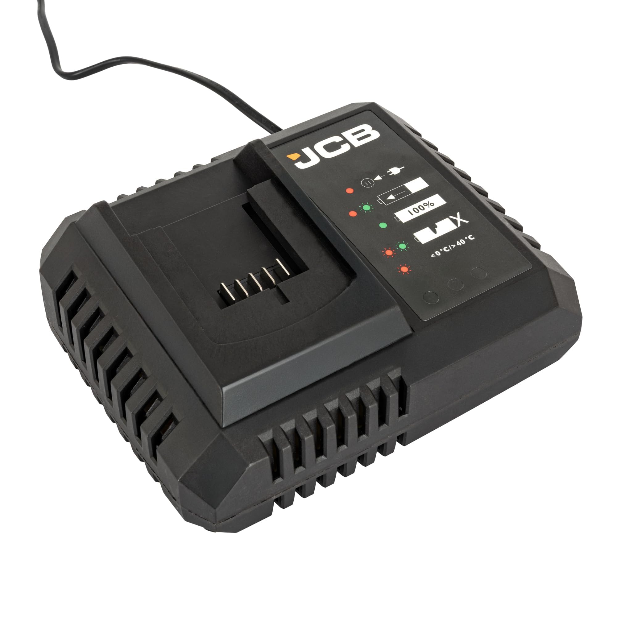 JCB Professional 18V 9A Super Fast Charger for JCB 18V Lithium-Ion Batteries High-Speed Pro Charging with LED Indicators - 2 Years Warranty