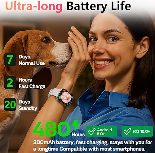 Miniatura 7 de MorePro Rastreador de fitness con monitor de frecuencia cardíaca 247  presión arterial, seguimiento de oxígeno en sangresueño, más de 120