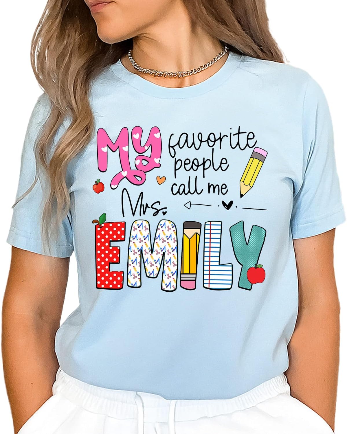 GABITA Custom Teacher Shirt, Teach Name Shirt, Teachers Appreciation Gifts, Back to School Shirts, Gift for Teachers