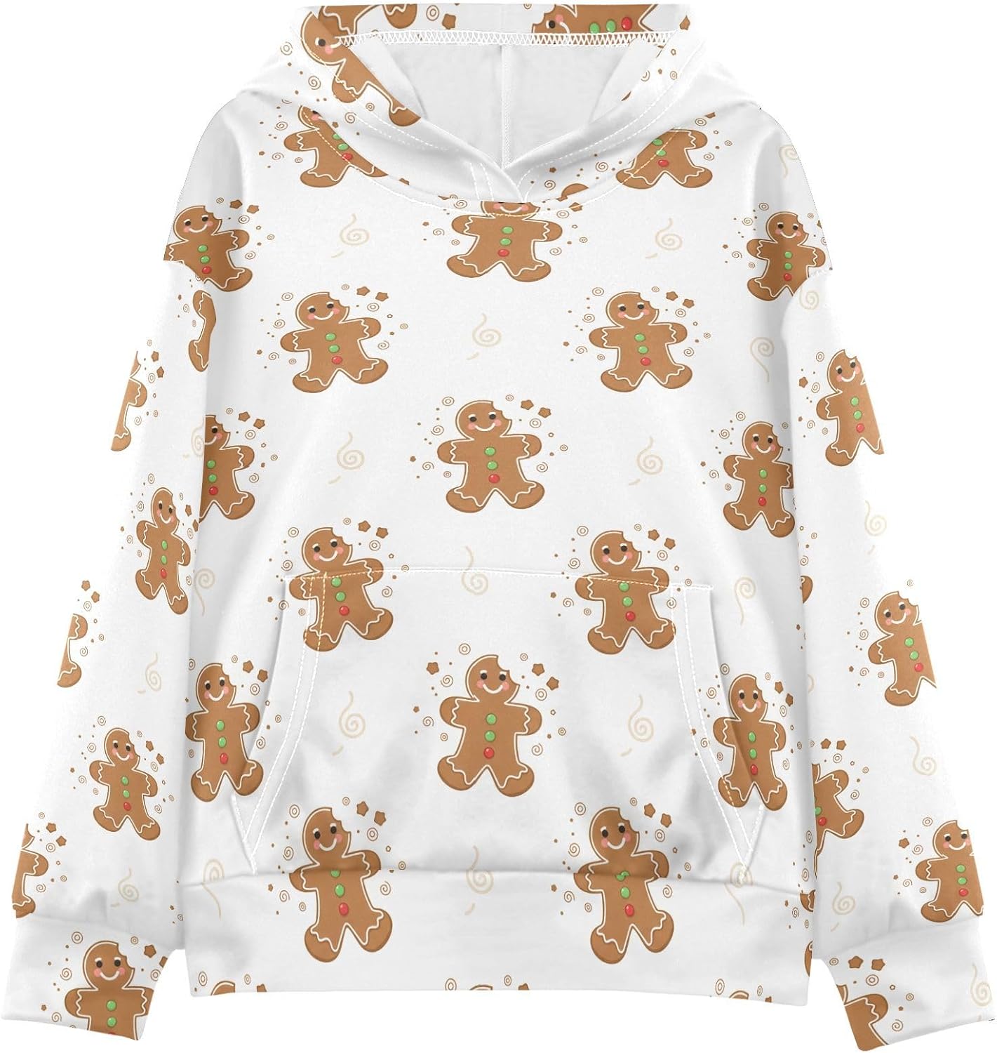 Christmas Gingerbread Toddler Girls Pullover Hoodie Sweatshirt 4-14Y A2308797