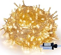 Vista 10 de Luces de árbol de Navidad – 320 LED de 114.8 ft de extremo a extremo 8 modos de enchufar en interiores y exteriores, impermeables, decorativas