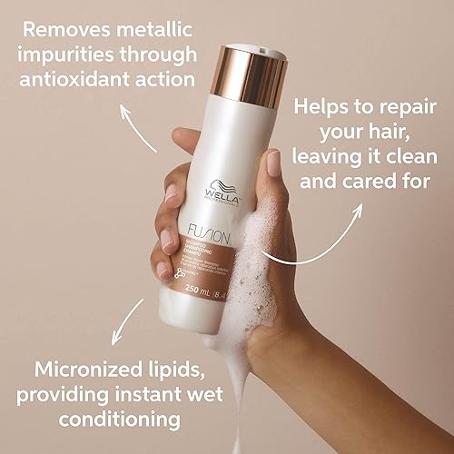 Miniatura 6 de Wella Professionals Fusion - Champú y acondicionador de reparación intensa para daños y antiroturas del cabello + laca térmica EIMI con protección