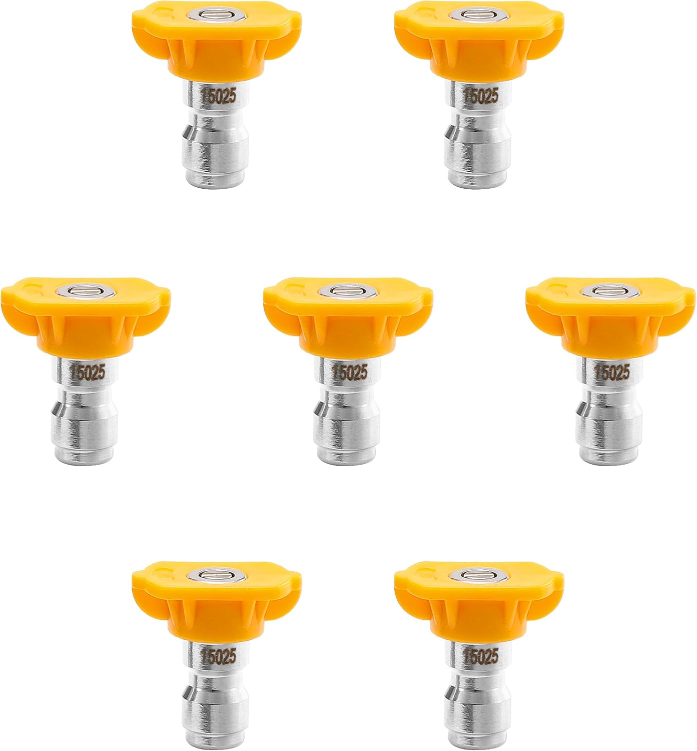 15° Yellow Pressure Washer Nozzle Tips for Cleaning Cars, Driveways