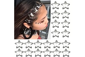 20 Pack of 1.22" Star Hair Clips: Sparkle and Shine with Stellar Style!