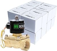 Vista 7 de U.S. Solid Válvula solenoide eléctrica de latón de 3/4 pulgada, 110V CA, normalmente cerrada, para agua no potable, aire y diésel