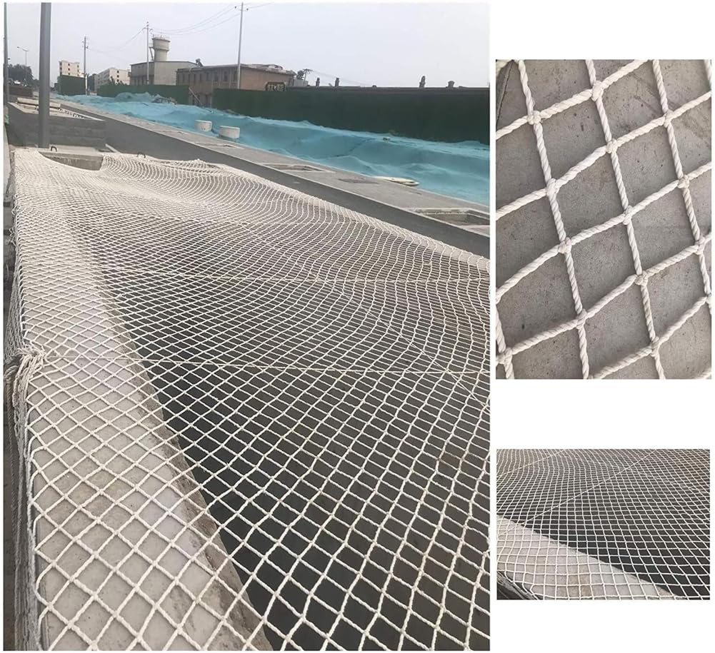 Red de seguridad infantil de nailon blanco anticaídas para escaleras, red de escalada al aire libre, barandilla de protección infantil, 3 x 5 m (malla de 10 cm) para gatos y niños