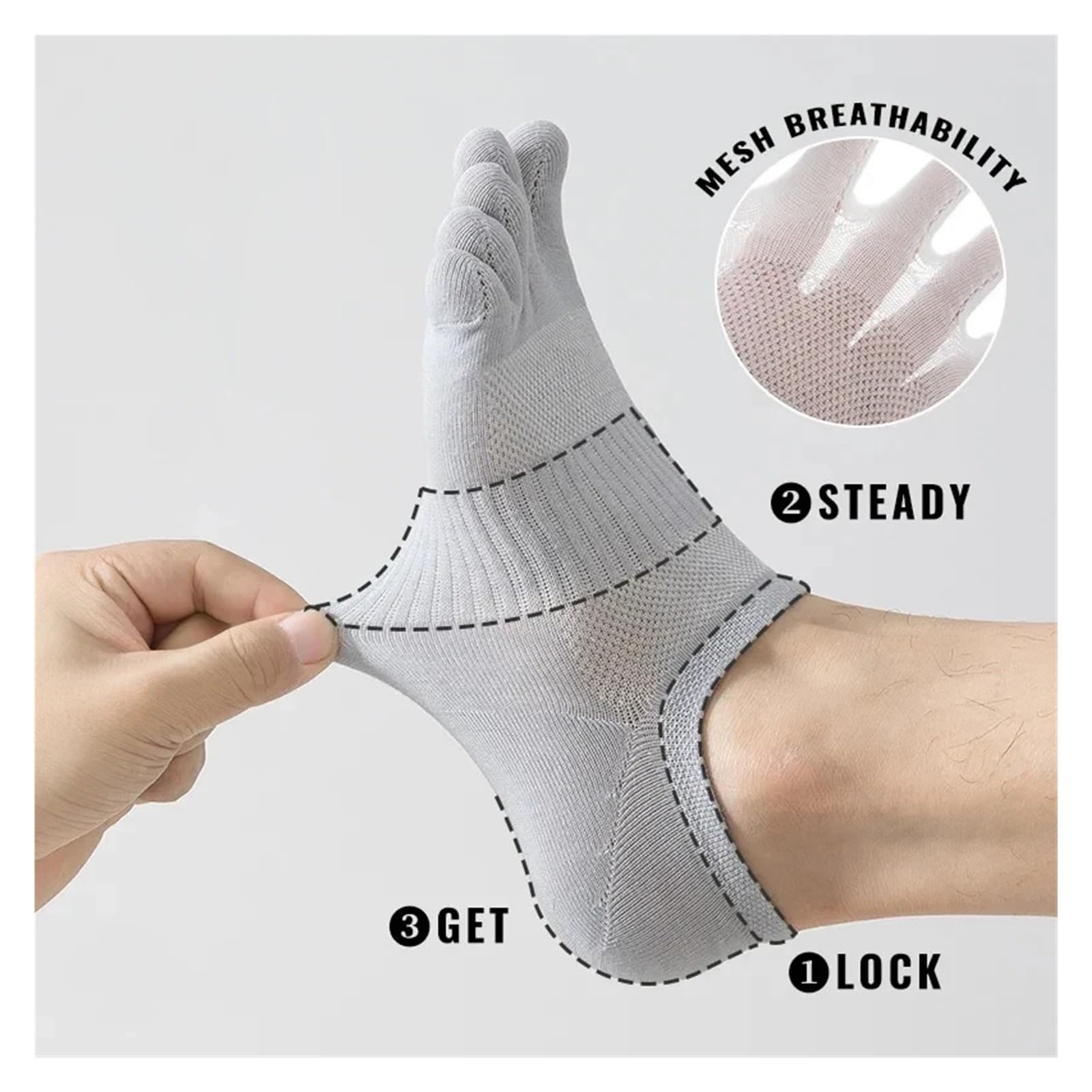 Chaussettes à cinq orteils en coton