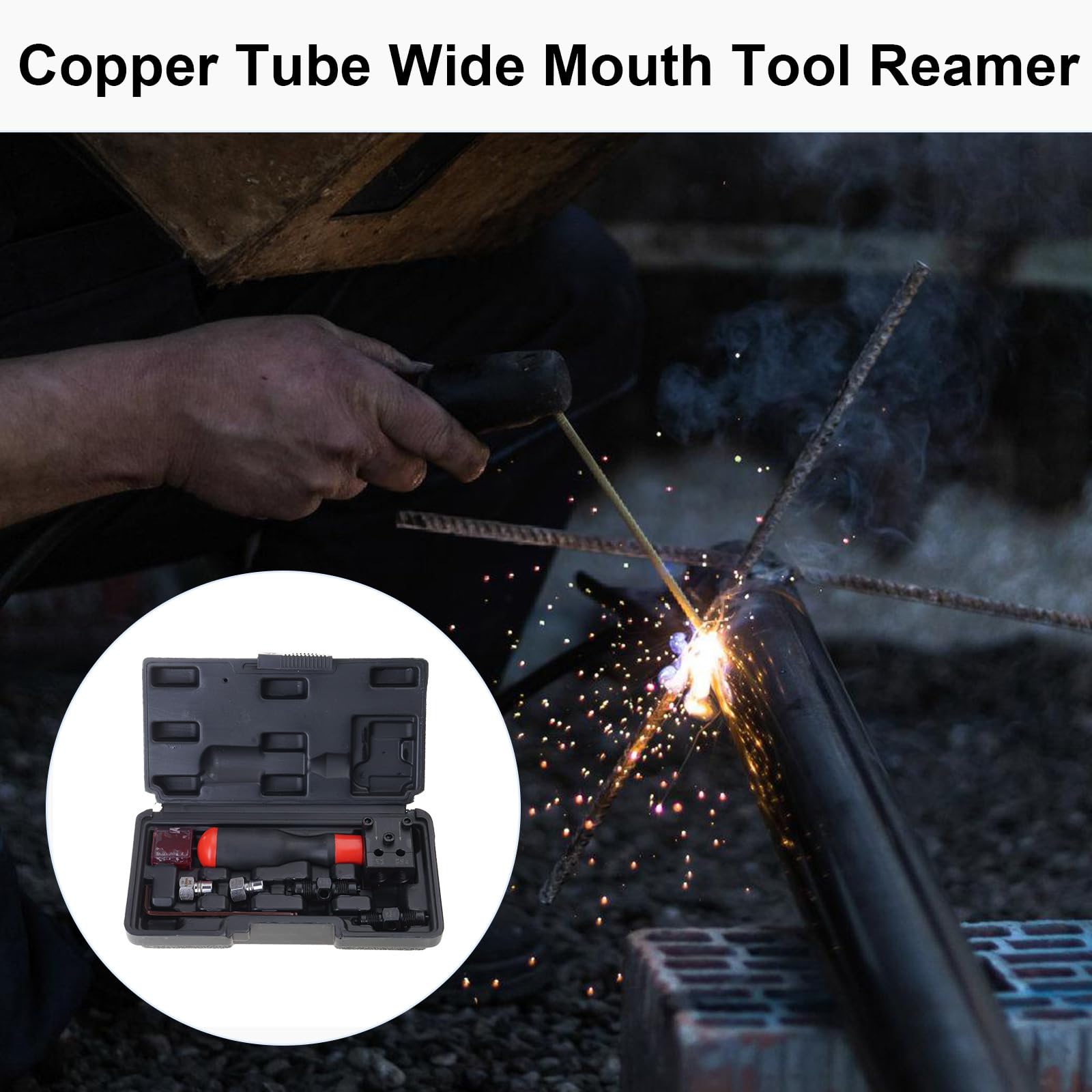 Manual Coppers Pipe Reamer 3/16 1/4inch Flaring Tool Coppers Brake Line Flaring Tool Double Ended With Box