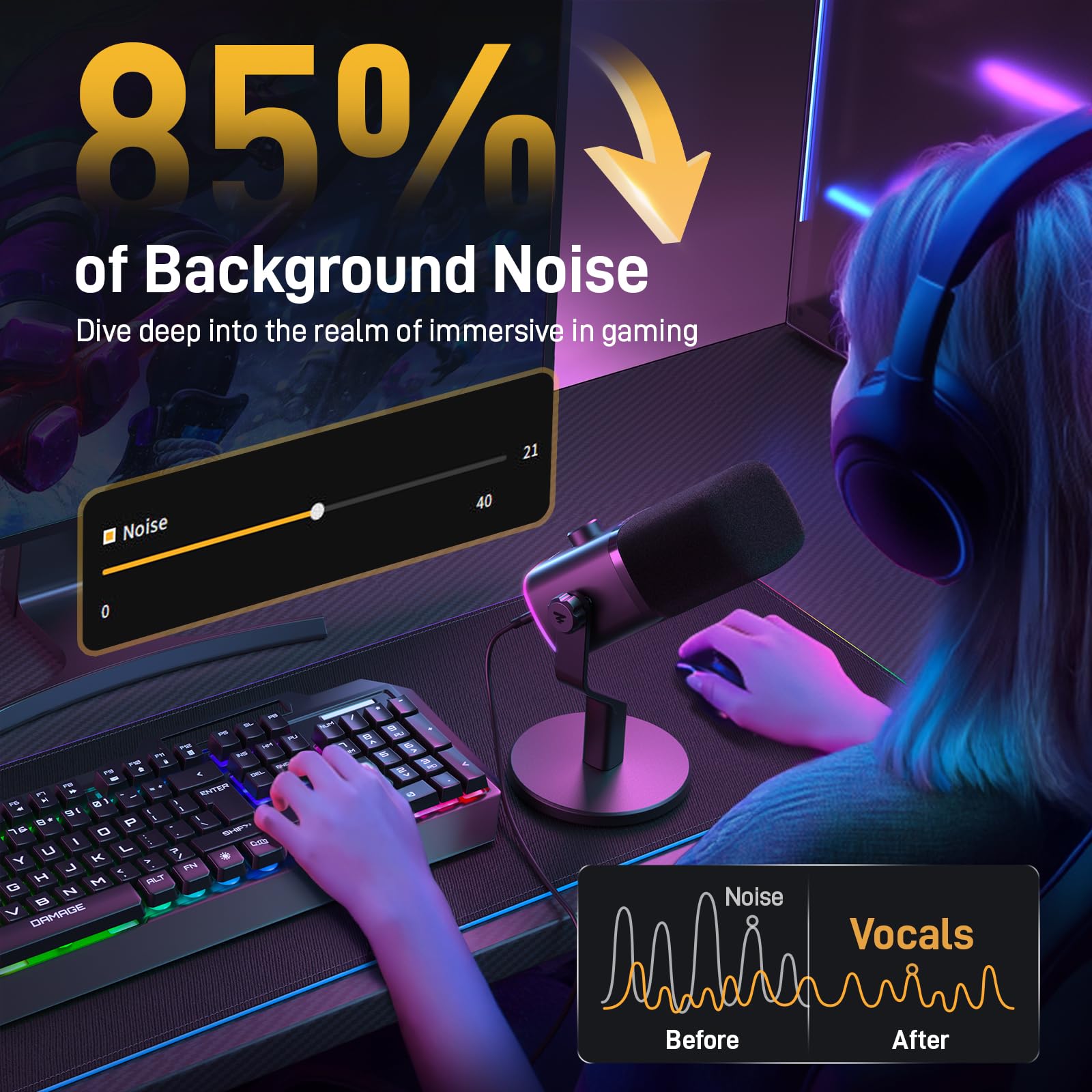 Amazon.com: MAONO PD100X XLR/USB Gaming Microphone & Maonocaster