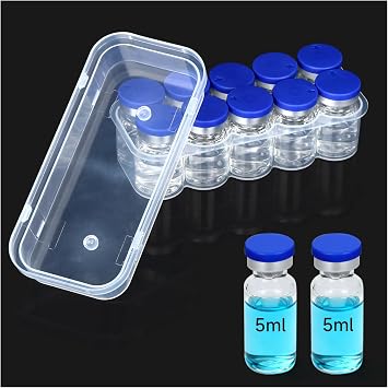 Peptide Case for Fridge, 5ml Vial Holder 10-Slot Insulin & Peptide Storage Case for 5ml Vials, Insulin Cooler Travel Case TSA Approved Vial Storage Case for Diabetic Organizer, GLP-1