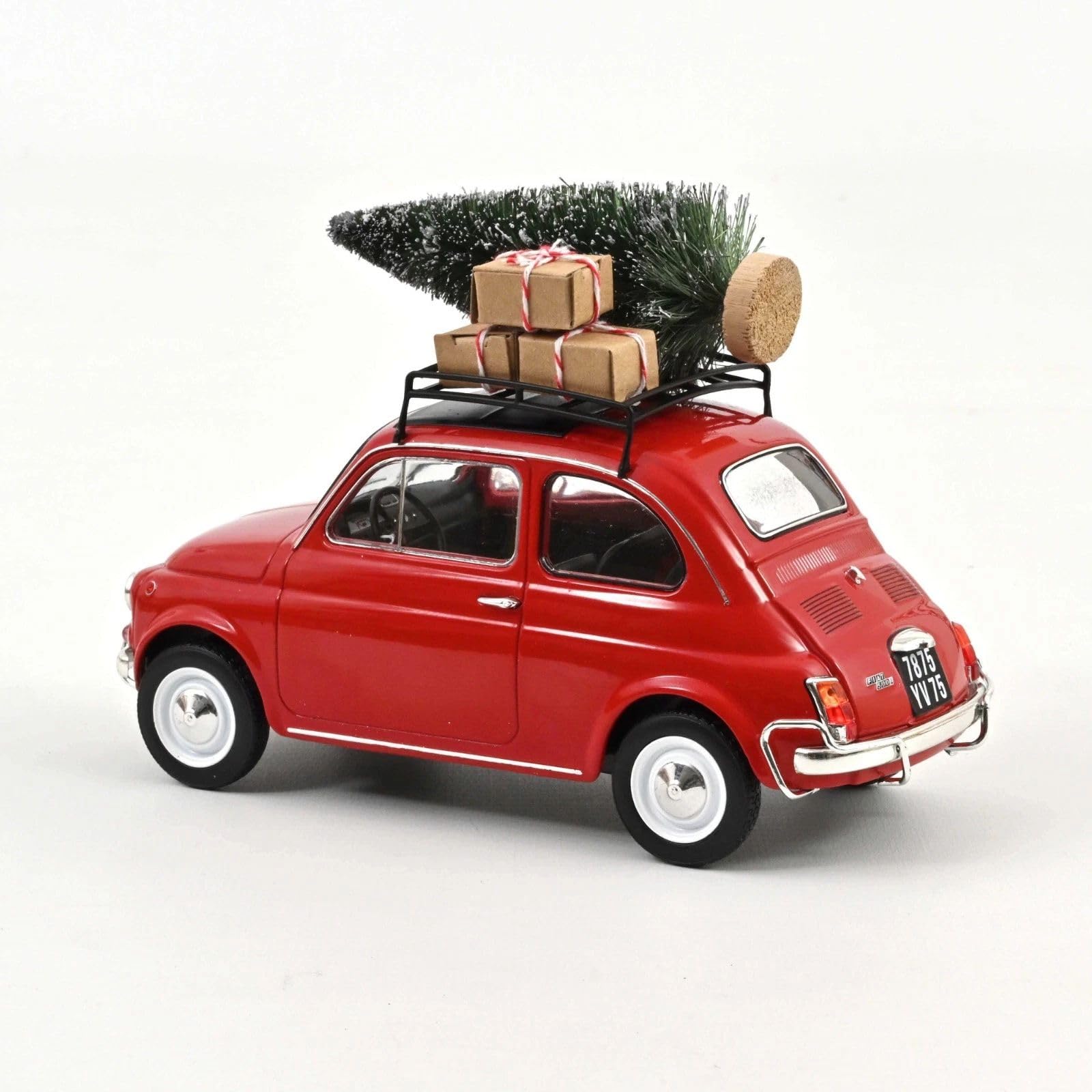 Amazon | ノレブ 1/18 フィアット 500 L 1968 レッド クリスマス