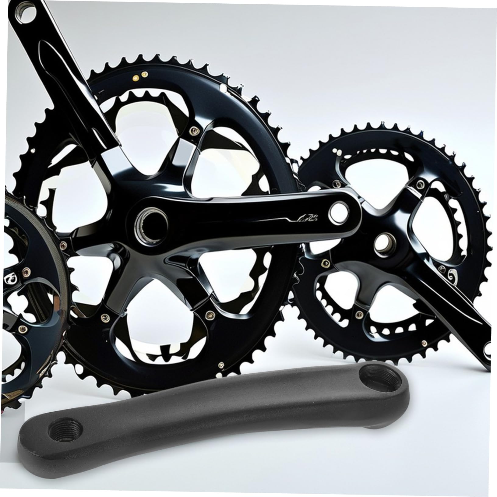 HEMOTON 2pezzi Pedivelle per Bici Braccio Pedivella Compatibile Mountain Bike Bicicletta da Strada Bici Elettrica Foro Quadrato Orizzontale Realizzato in Metallo