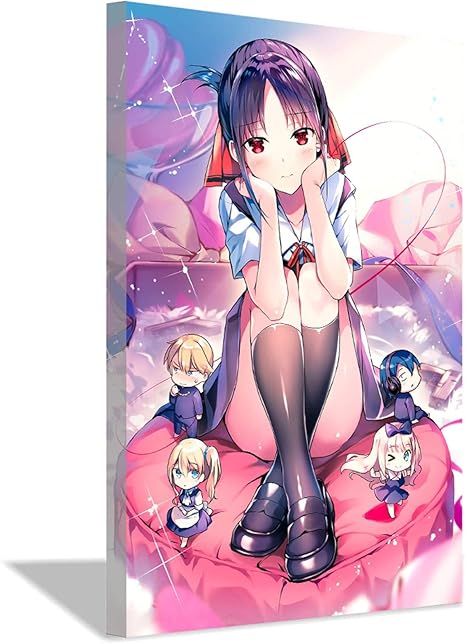Amazon Co Jp かぐや様は戦争愛は戦争しのみやかぐや様アニメhdキャンバスアートポスターリビングルームオフィスホームデコレーション絵画アニメファン寝室デコレーションポスター60x90cm 24x36inch フレームレスポスターe ホーム キッチン