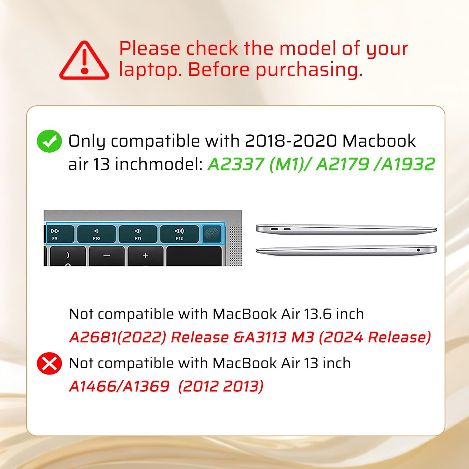 Seorsok Compatible with MacBook Air 13 Inch Case 2022 2021 2020-2018 Release A1932 A2179 M1 A2337,Cute Pink Retro Checkered Aesthetic Plastic Hard Case with Transparent Keyboard Cover,Pink Checkered - Image 3