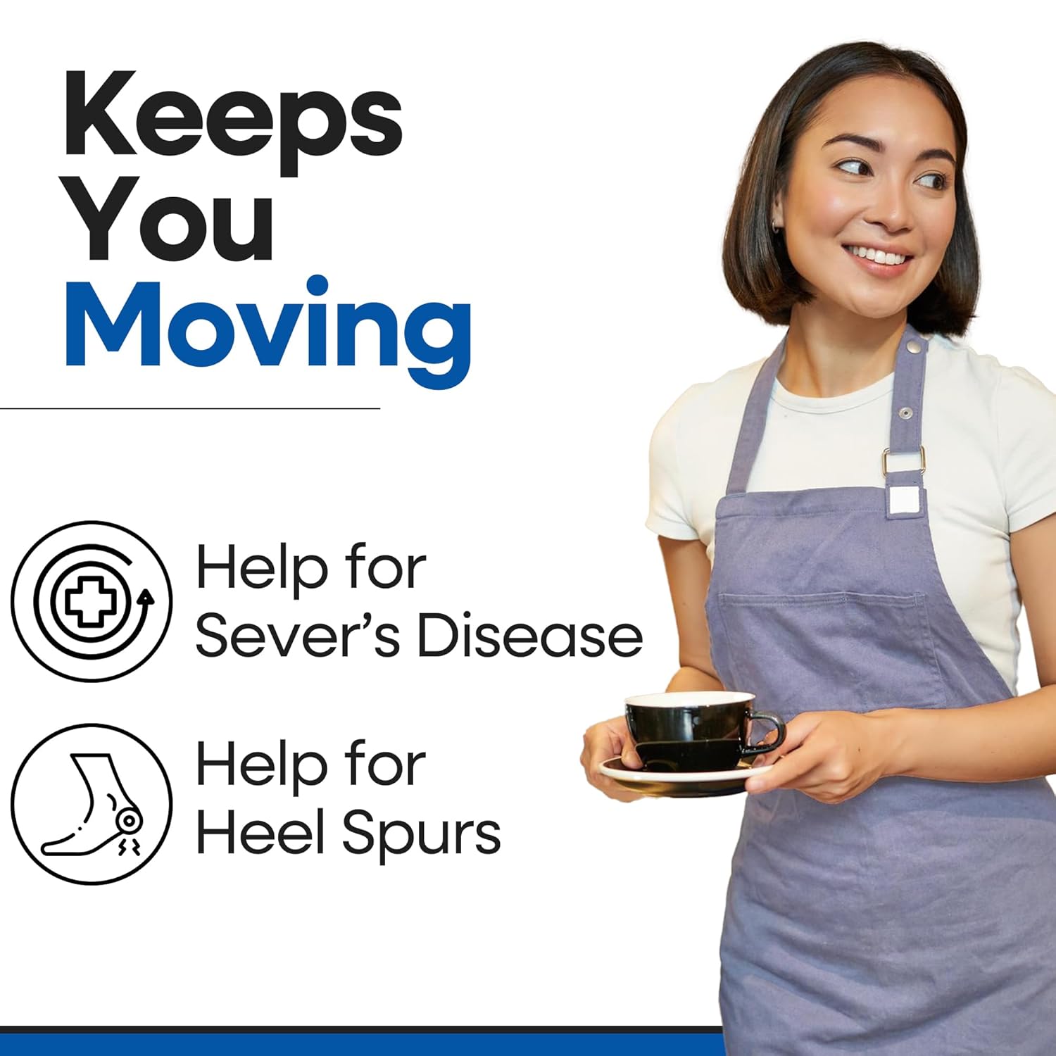 Arch Supports for Plantar Fasciitis Relief | Compression Sleeve Foot Brace For Heel Pain, Bone Spurs, Flat Feet, High Arches | Copper Infused Arch Support Bands for Women & Men Over Socks Fit Most - Image 9