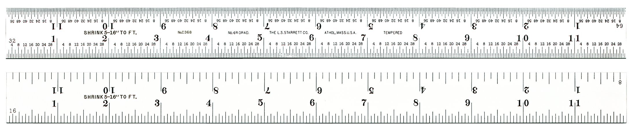 Règle en acier robuste Starrett C368-24 outil de mesure rigide