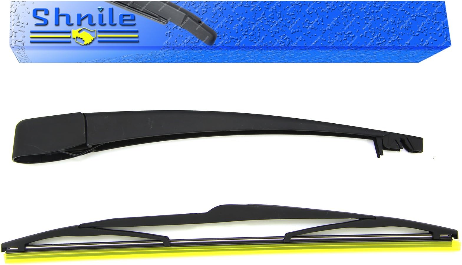 Shnile Rear Wiper Arm & Blade Set Compatible with 2004 2005 2006 2007 2008 2009 Mazda 3 Sport Hatchback,Oe:Bp4K-67-421