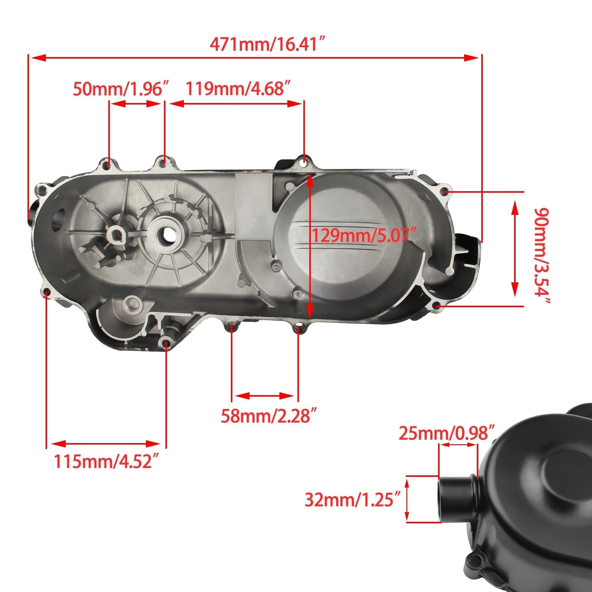 Cubierta Cárter Motocicleta Para GY6 50cc 80cc 139QMB 139QMA Tapa Del Motor Del Cárter Arranque Correa Scooter Trinquete Quad(A)