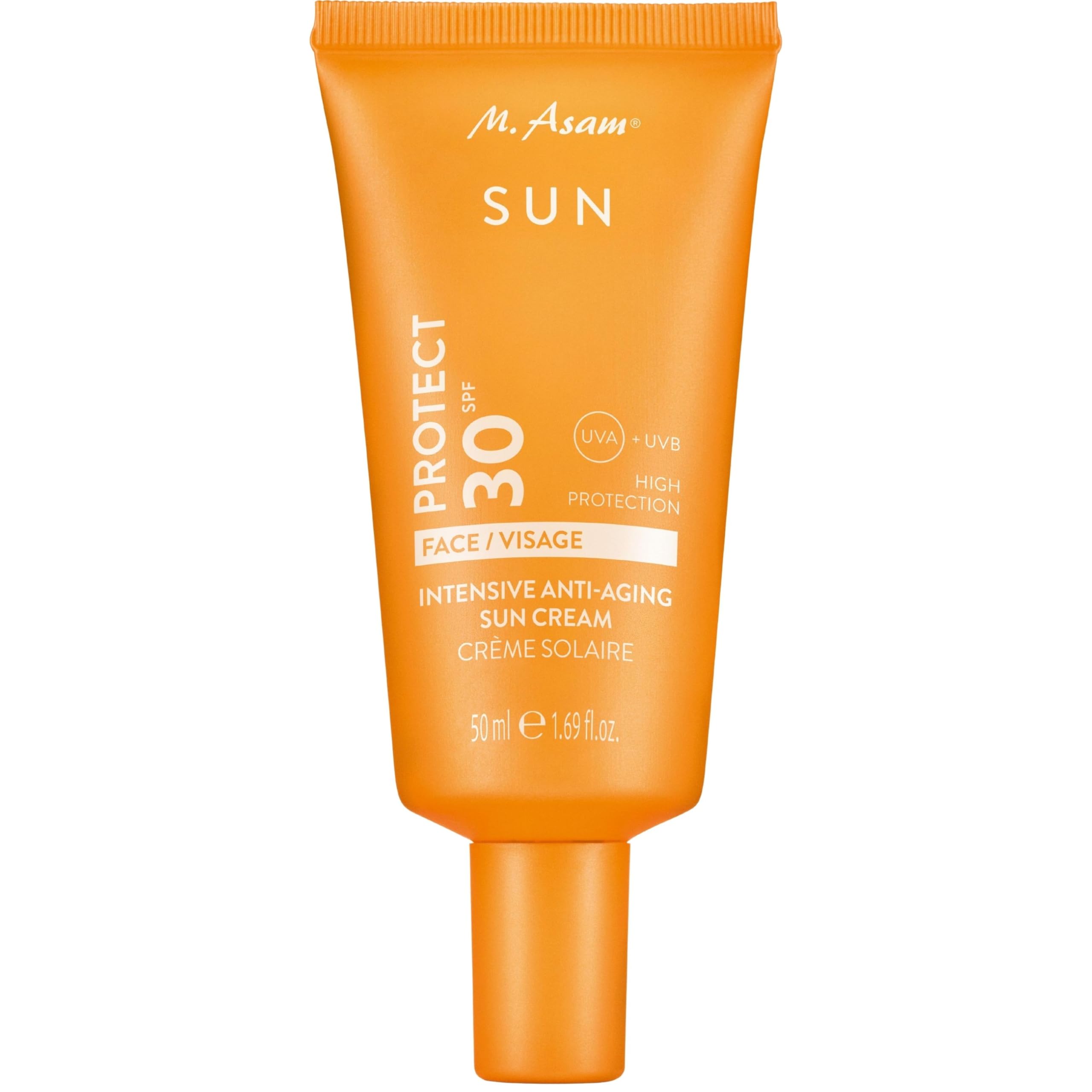 M. Asam SUN Intensive Anti-Aging Sun Cream (50ml) - Sonnencreme fürs Gesicht mit SPF30, Anti Aging Effekt sorgt für Feuchtigkeit & Schutz für glatte Haut