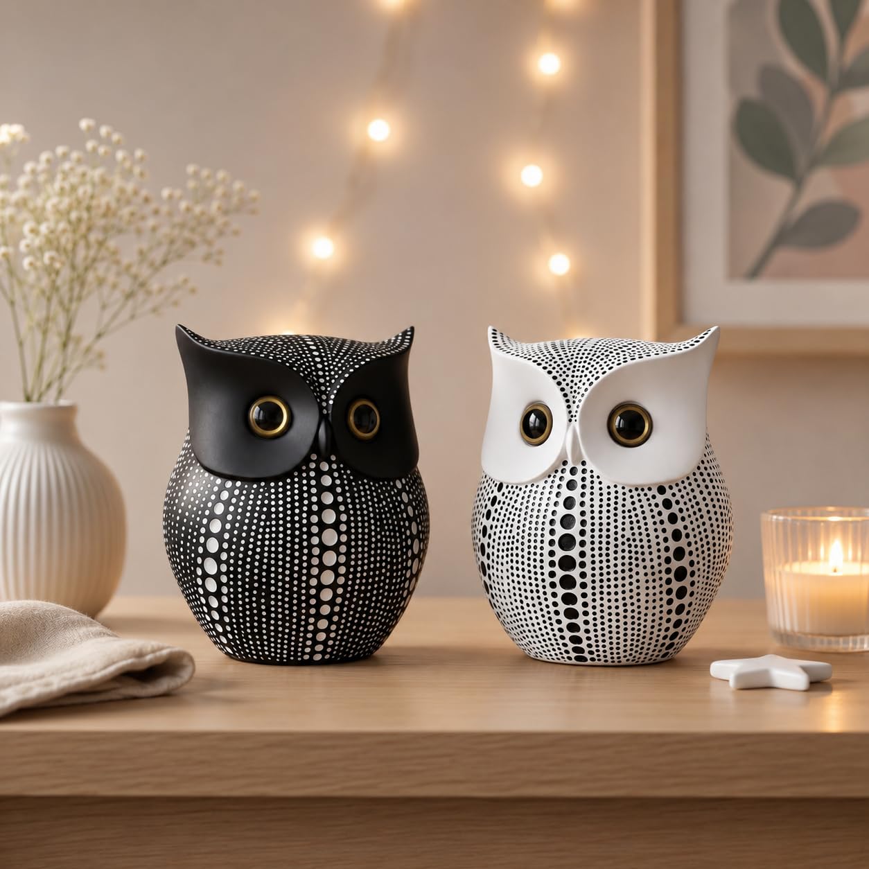 Lucky Owl Statues - Home Decor -2