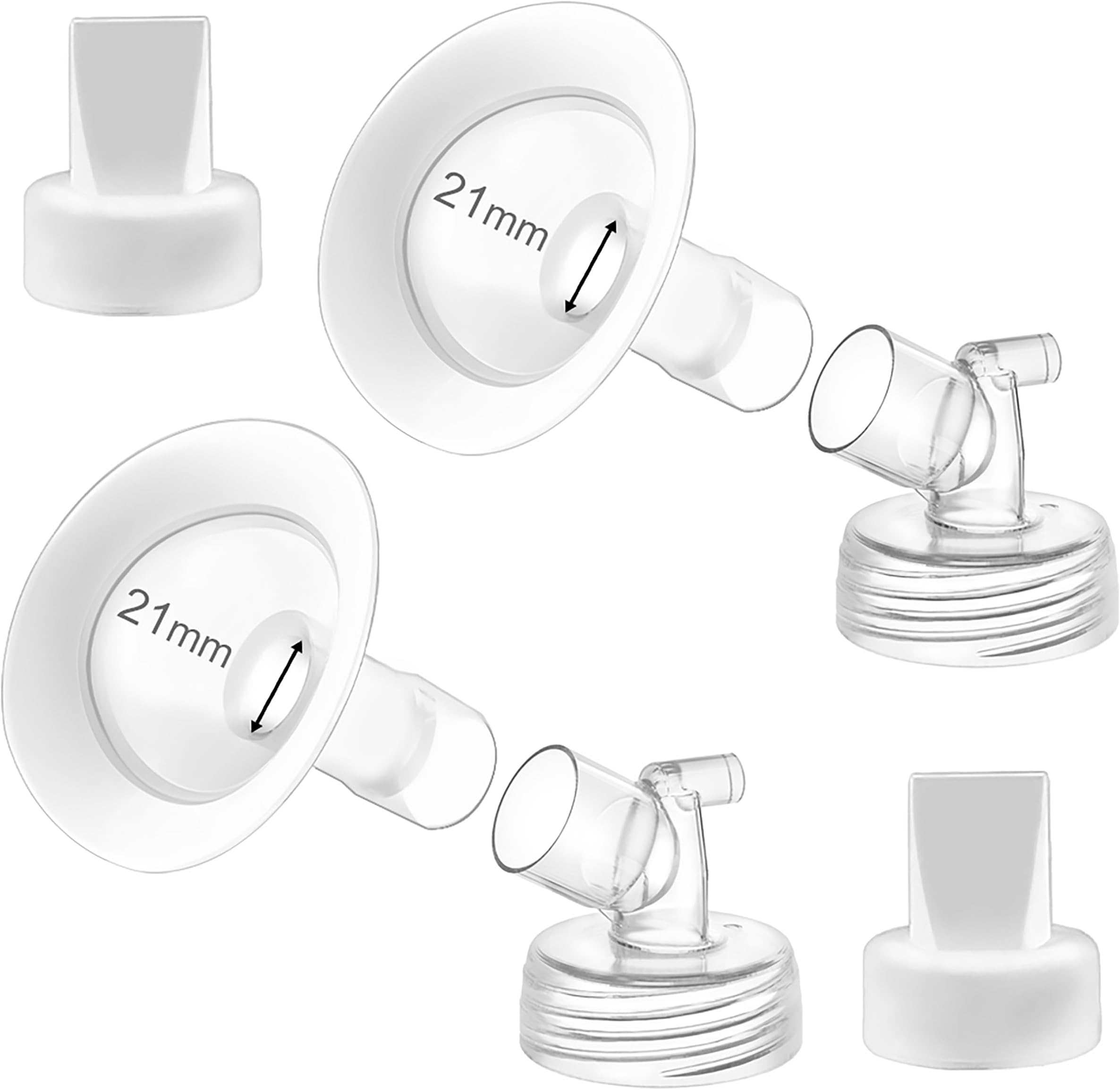 21mm Silicone Flanges Compatible with Spectra S2 S1 9 Plus Breastpumps Accessories, Replacement Breast Shield for Spectra Pump Parts and Flange