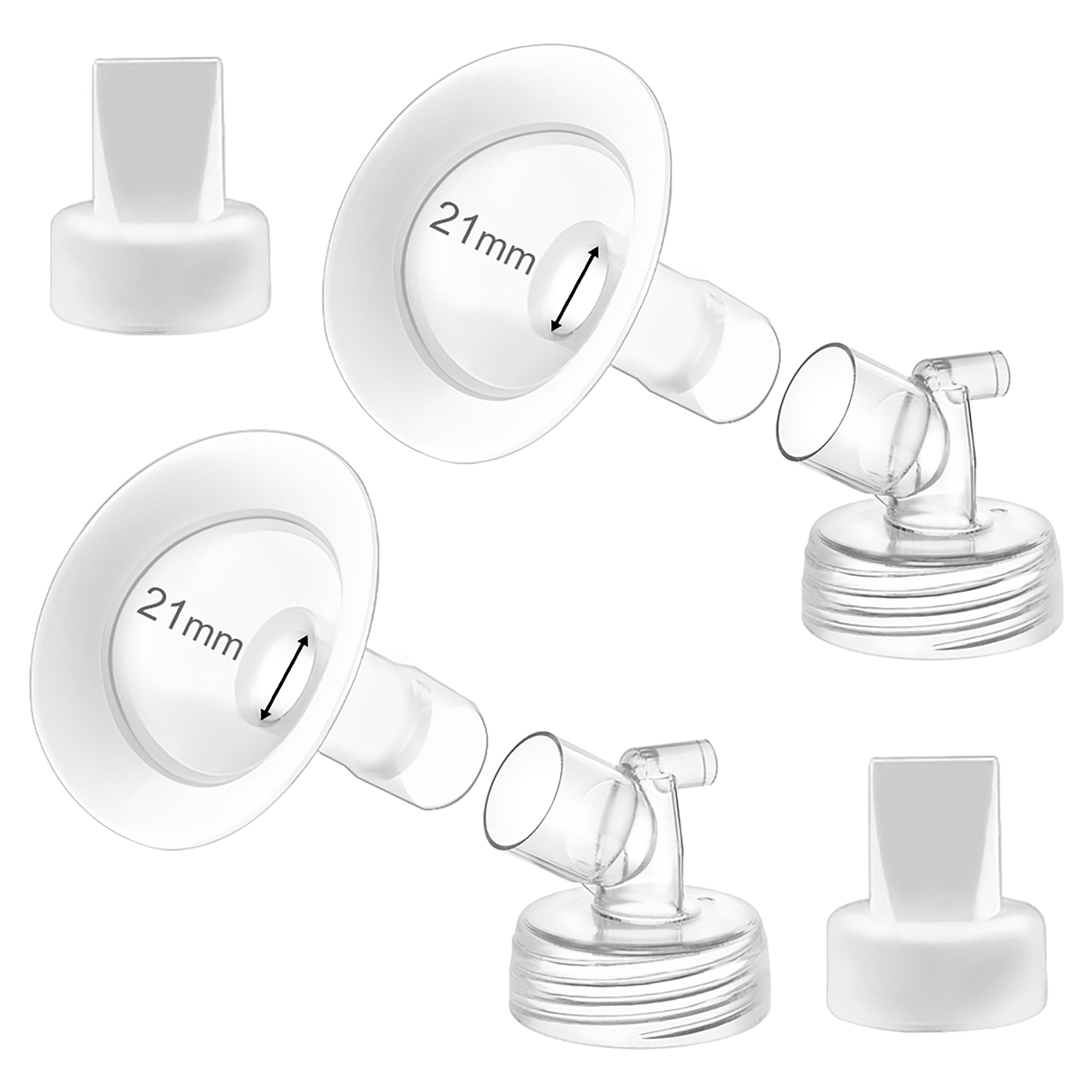 21mm Silicone Flanges Compatible with Spectra S2 S1 9 Plus Breastpumps Accessories, Replacement Breast Shield for Spectra Pump Parts and Flange