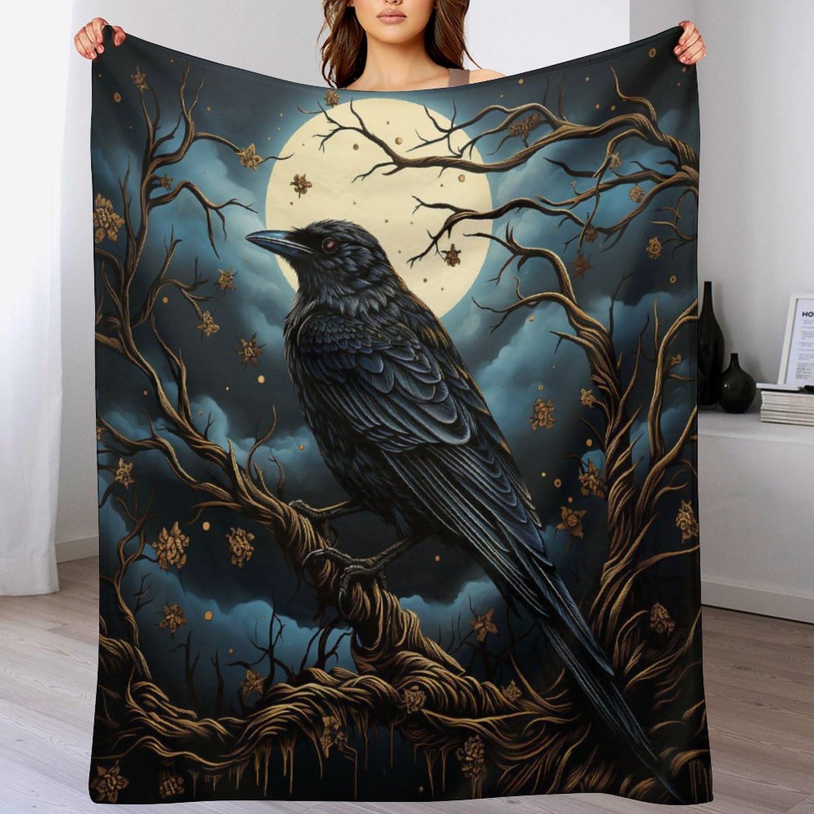 Couverture peluche oiseau douce en flannel, le cadeau idéal pour lit et sofa
