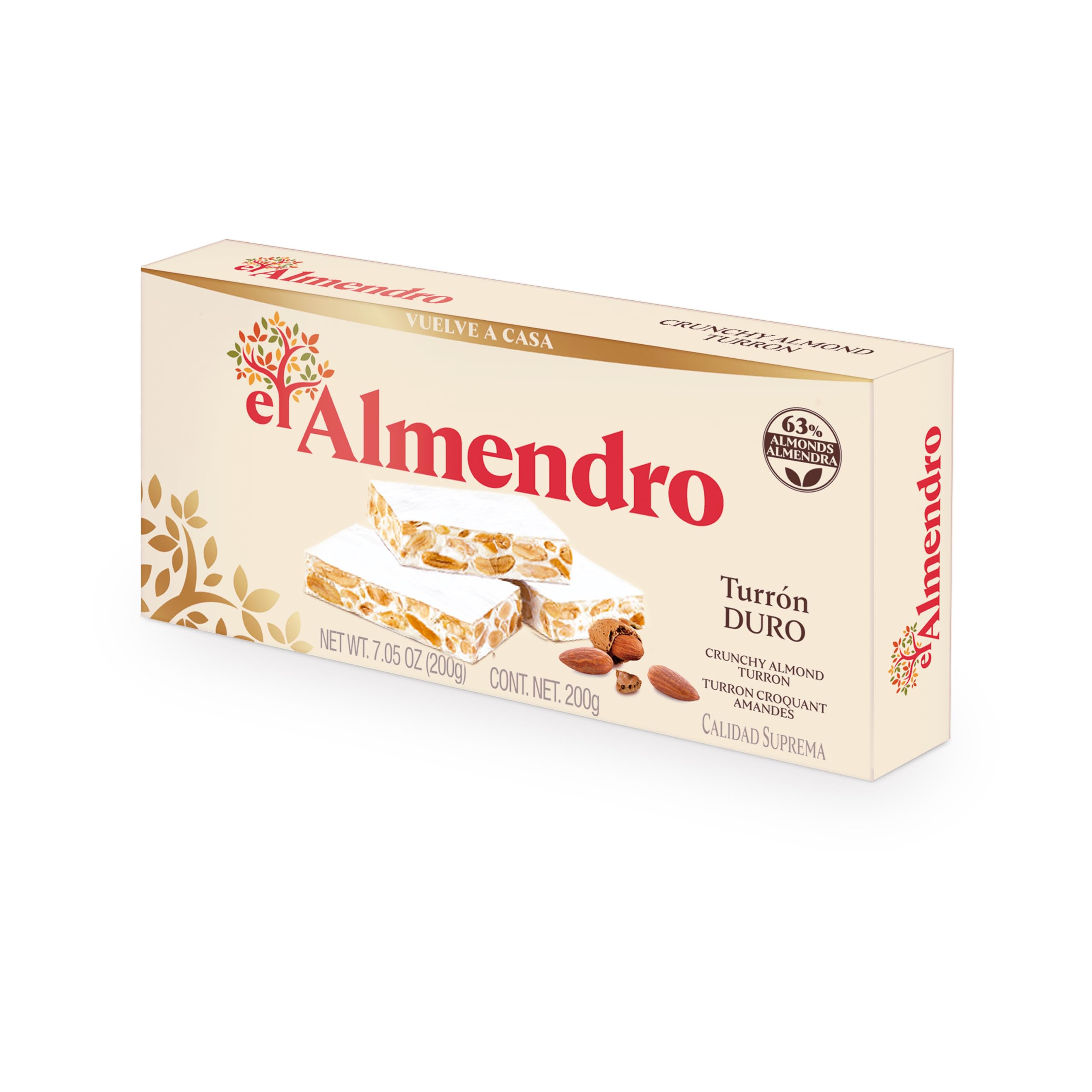El Almendro Crunchy Almond Turron (Turron Duro) 7.05 Oz (200 G)