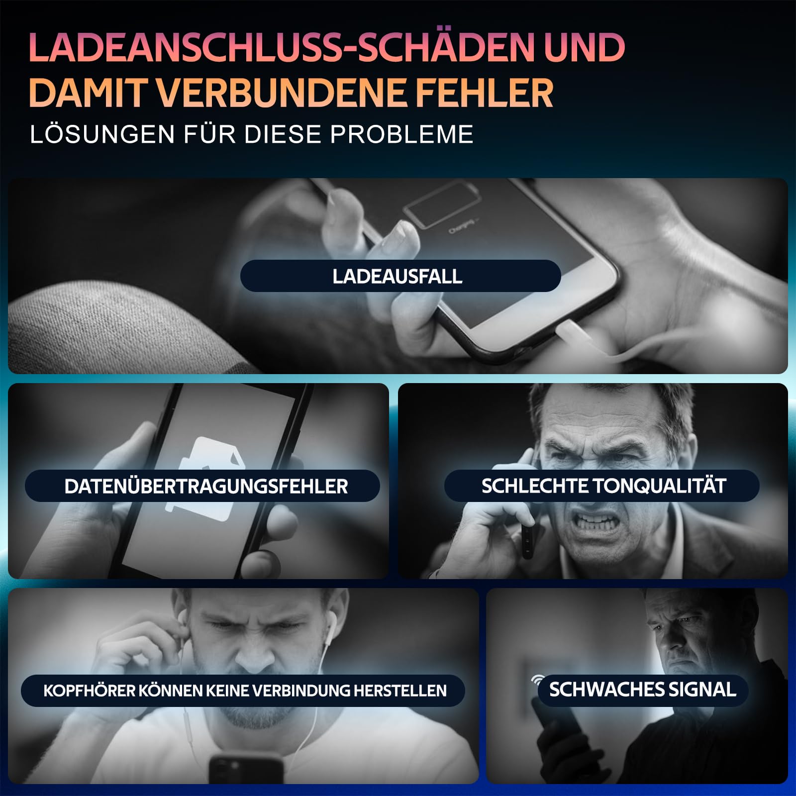 Ladebuchse Ersatz für Samsung Galaxy A52 4G/5G, Reparaturset | Ladeanschluss Dock Connector mit Mikrofon, Charger Repair und Reparaturset mit Werkzeugen.