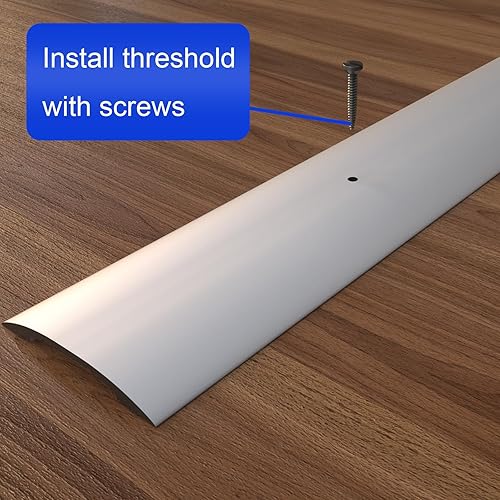 Miniatura 4 de NeatiEase Umbrales de puerta resistentes para puertas exteriores, umbrales de aluminio de 72 pulgadas para puertas, tira de transición de umbral de
