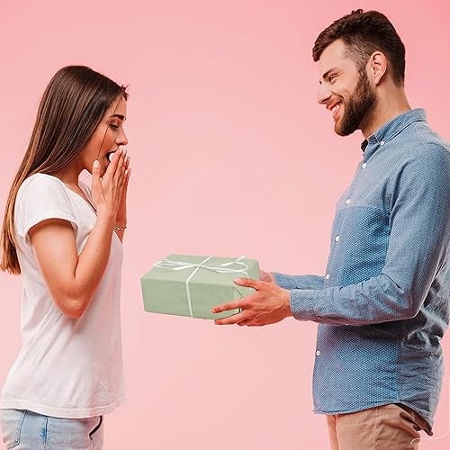 Miniatura 5 de BEISHIDA 100 hojas de papel de seda verde salvia a granel, papel de seda para envolver para bolsas de regalo, papel de regalo de 14 x 20 pulgadas