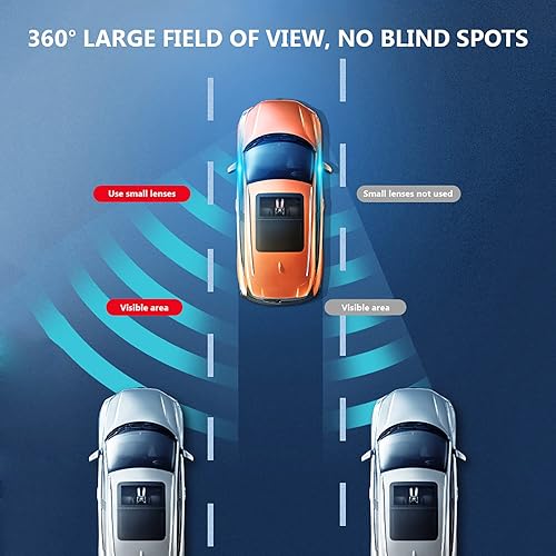 Miniatura 5 de Espejo de punto ciego, lente convexa de vidrio HD redondo largo sin marco, espejos retrovisores, accesorios exteriores con gran angular ajustable