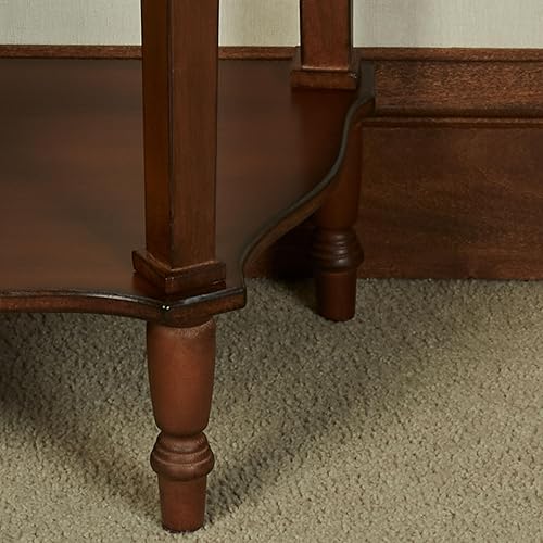 Miniatura 5 de Touch of Class Sarantino - Mesa consola de madera  Cereza natural con detalles dorados envejecidos  Muebles tradicionales decorativos Regal  Forma