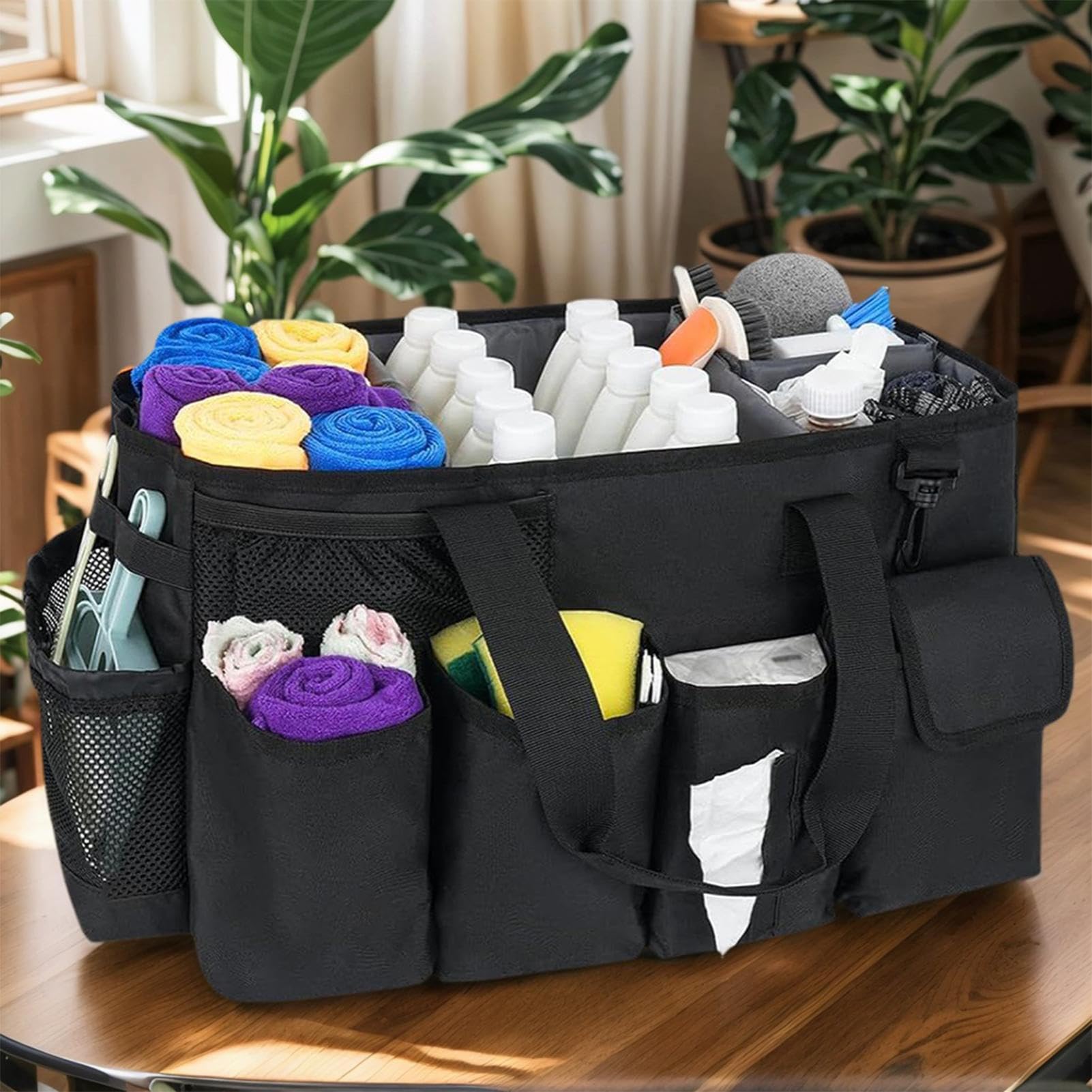 Bolsas de Limpieza para Personal de Limpieza Organizadora Portátil | Contenedor Grande de Almacenamiento para Utensilios de Limpieza Para Hombres Mujeres Dormitorio Cocina Baño Camping Viaje