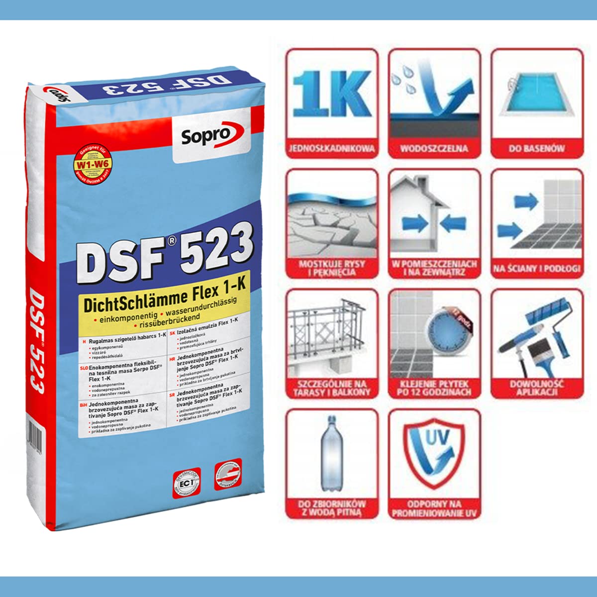 Sopro Dichtschlämme Flex 1- K, 20 Kg
