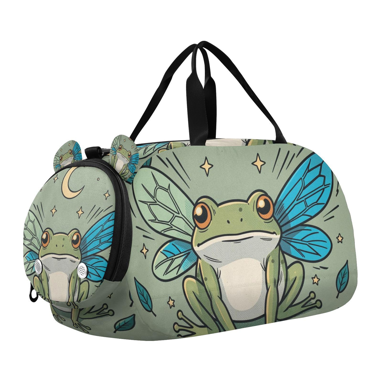 Bolsa de lona para niños estilo cottagecore con compartimento de zapatos 8