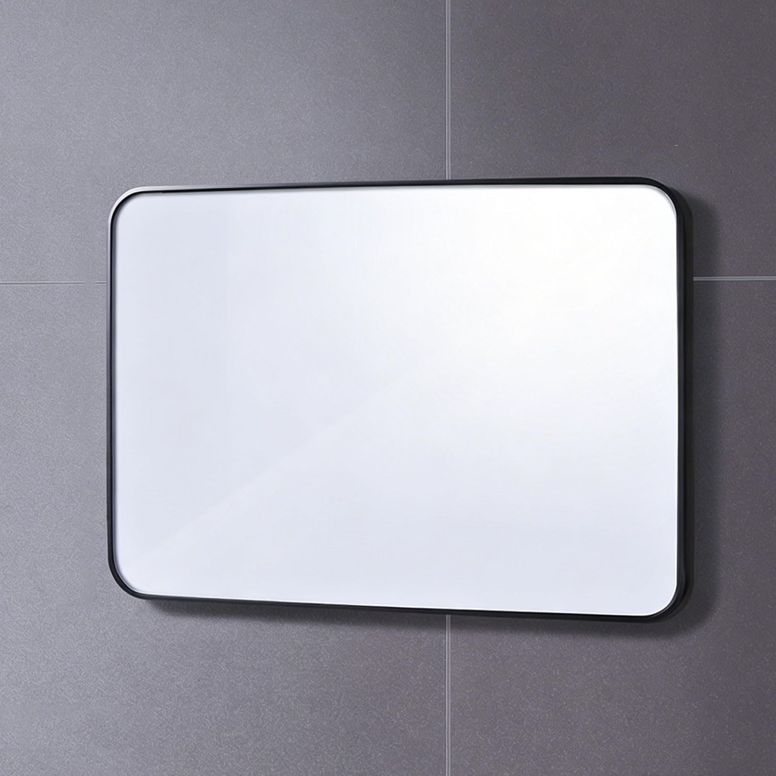 Miroir de maquillage HD pour dressing et salon avec cadre suspendu vertical