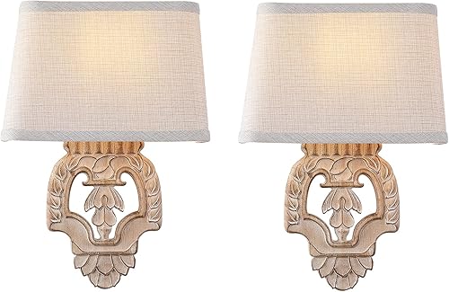 Miniatura 1 de Aplique de pared rústico con pantalla de lino, mini lámpara de pared de madera antigua vintage, aplique de pared de madera retro de mediados de