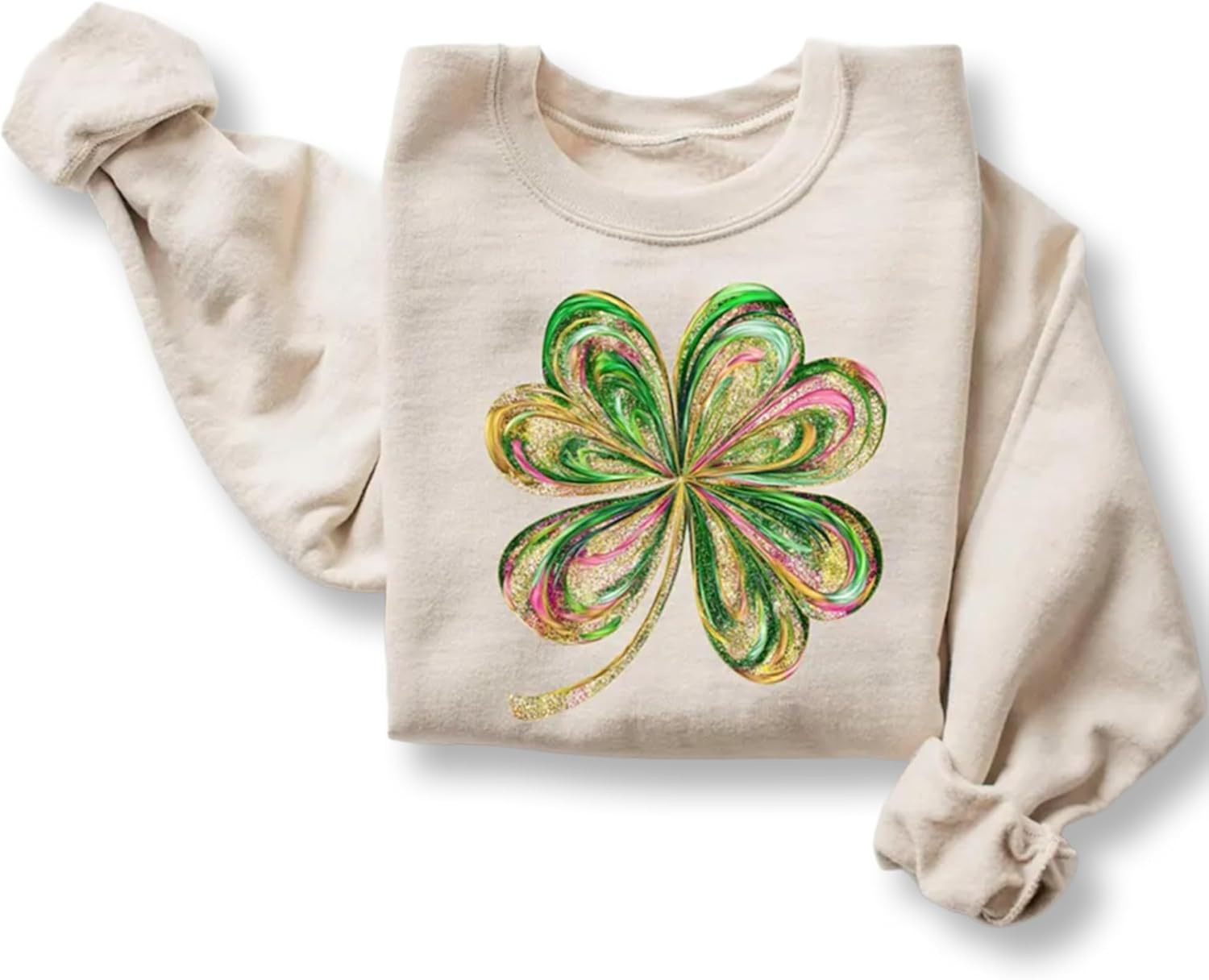 Retro Shamrock Sweatshirt, Cute St Patricks Day Sweater, Lucky Shirt