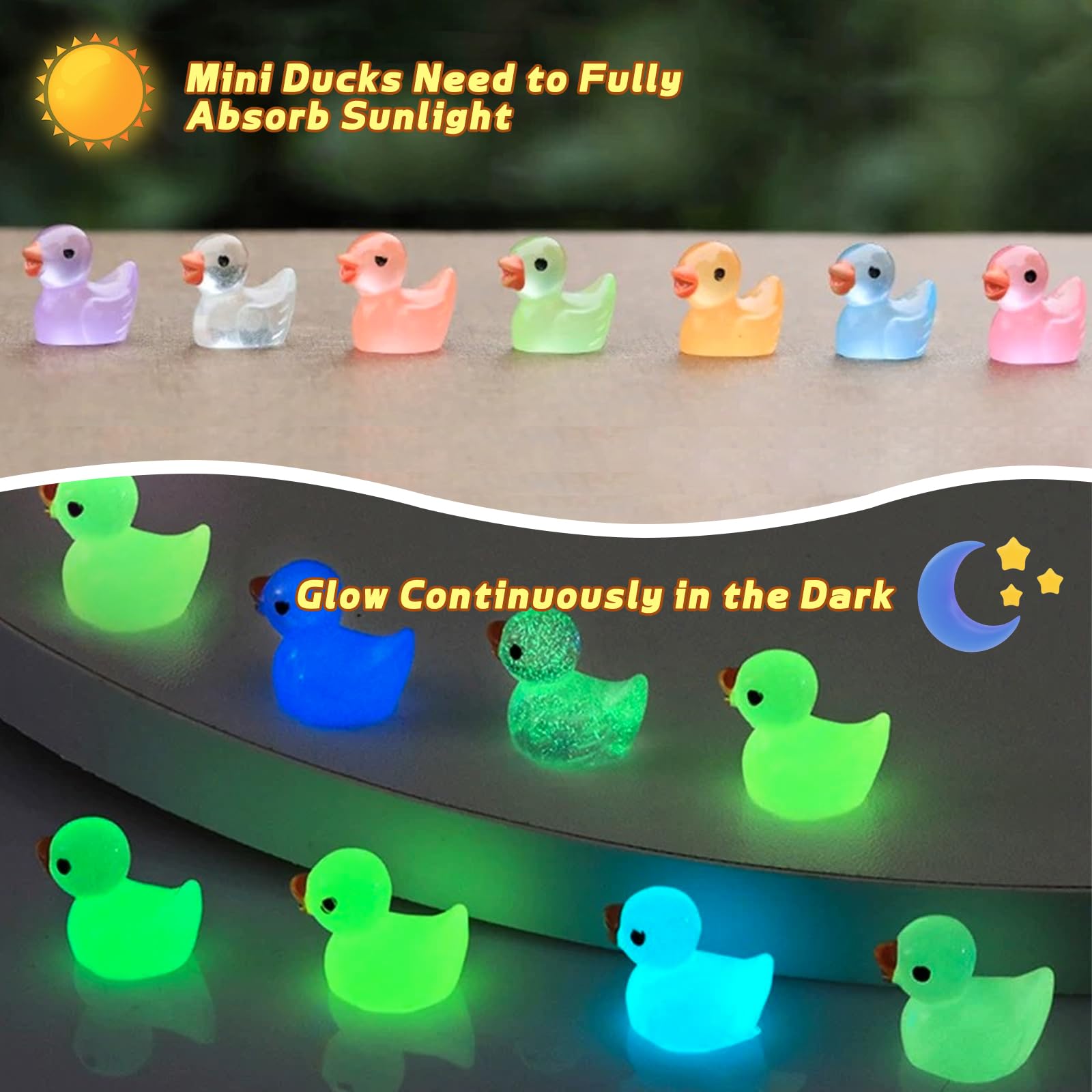 120 Mini Paperelle Luminose Al Buio, 18 Colori, In Resina, 1,5 Cm, Per Giardino Fatato, Casa Delle Bambole, Decorazioni Fai Da Te