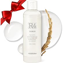 R4 Feuchtigkeitsspendender Reis-Toner &ndash; Glashaut, Toner f&uuml;r das Gesicht, tiefe Feuchtigkeit, Reiswasser, Hyalurons&auml;ure, Squalan, koreanische Hautpflege, parf&uuml;mfrei, empfindliche Haut, 6,76 fl oz